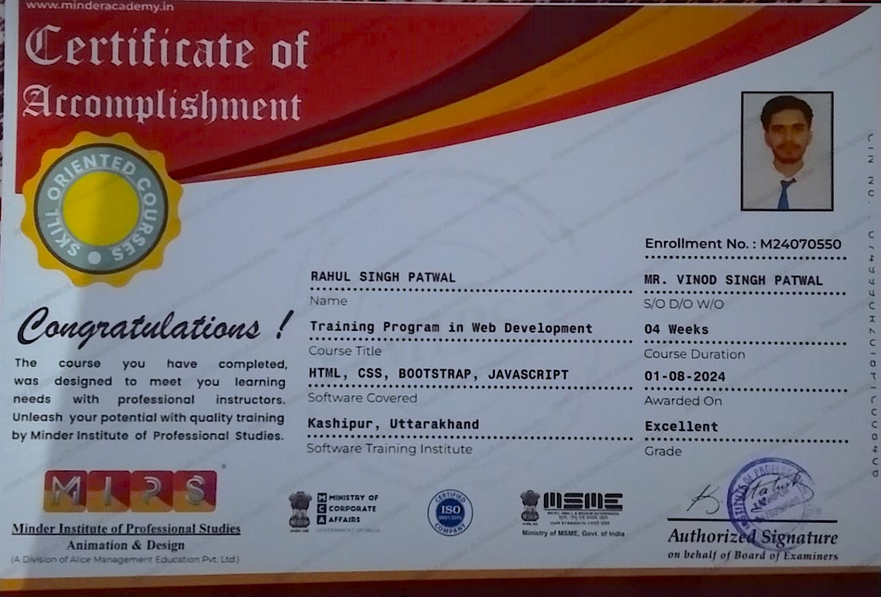 Web Development Certification